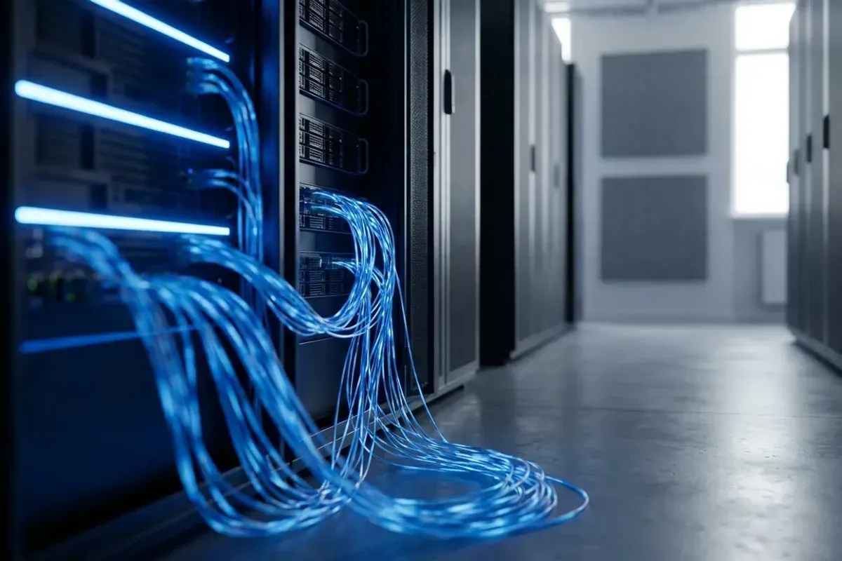 Salle de serveurs moderne pour solutions d'horodatage